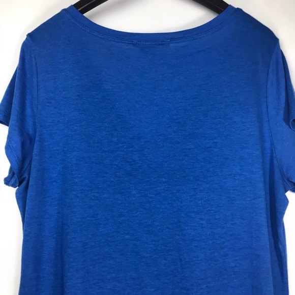 4/$25 Vince. Blue Pima Cotton Relaxed V-neck Tee - Picture 6 of 8